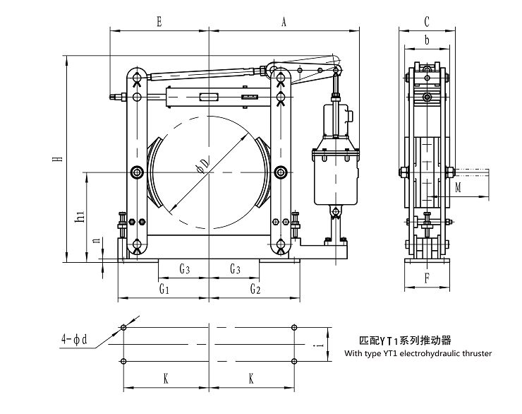 YWZ4 Thruster Drum Brake
